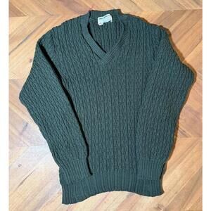 Vintage 70s Cozy Canadian Wool Fisherman Sweater • White Ram Calgary Knit V-Neck